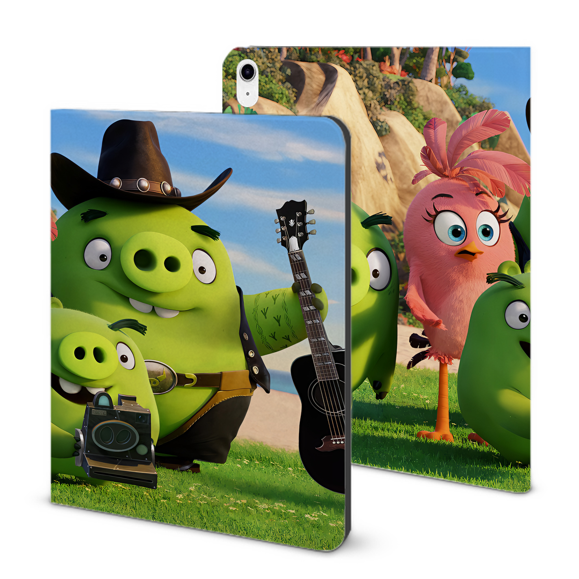 （画像用） Angry Birds アングリーバード IPad ケース ブック型 PUレザー TPU 耐衝撃 軽量 薄型 ペン収納なし 全面保護 IPad 各モデル対応